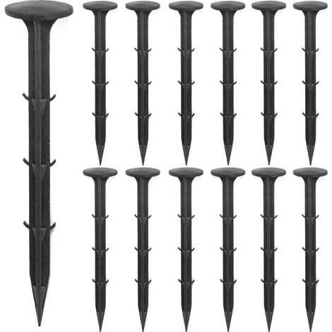 160 Stück 16 Cm Kunststoff-rasenpfähle Für Den Garten, Robuste Landschaftsanker, Rostfreie Nägel Für Rasenkanten Am Boden, Unkrautbekämpfungsgewebe, Plane, Kunstrasen, Te