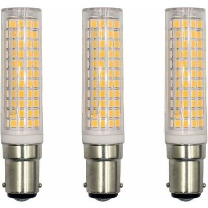 Pr Ba15d Ampoule Led, Energy Saver Culot 15w, Für Kühlschrank/kühlmaschine/tischlampe Ca230v, 3er-pack (hellweiß 3000k)