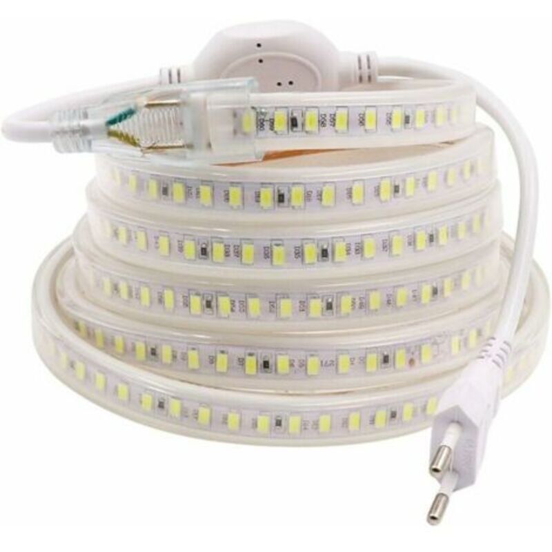 Bandeau Led, Lumineux Bandeau Led 220v Ac 2835 Ip68, 144leds/m 900lm, Led-streifenlicht Lumineux Bandeau (blanc Froid, 8m)