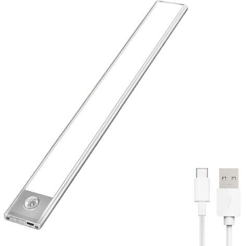 Led-schrankleuchte, Tragbare Automatische Schrankleuchte, Lampe Mit Bewegungserkennung, Magnetischer Led-streifen Mit Kabelloser Usb-aufladung, Geeignet Für Schränke, Küchen, Treppen, Flure … (6)