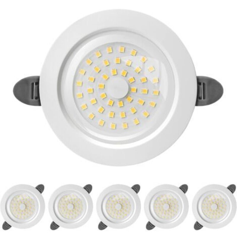 Spot Led Encastrable, Ip44 Spot Led Interieur, Spot Encastré Extra Plat 28mm, 9w 900lumen Äquivalent Zu 90w Glühlampe, Blanc Froid 6000k, Für Salle De Bain, Salon, Cuisine, Lot De 6