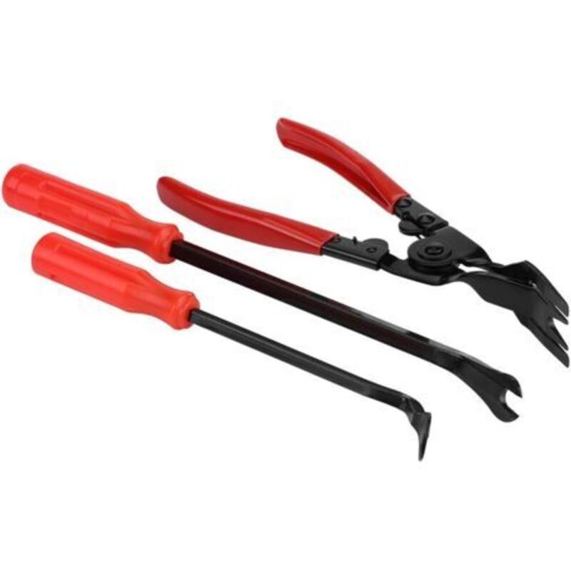 Pr Pince De Retrait De Garnitur De Porte – 3 Teile Nieten Clips Pinces Fixation Remover Extracteur Stemmeisen-werkzeugsatz Mit Isoliertem Griff In Großer Nähe