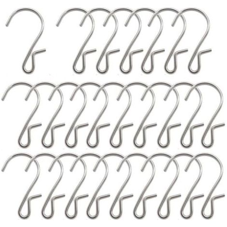 25er-pack S-förmige Haken, Metall-s-förmige Haken, Metallaufhänger, Weihnachtsdekorationshaken, Partylichter-haken, Geeignet Zum Aufhängen Von Dingen