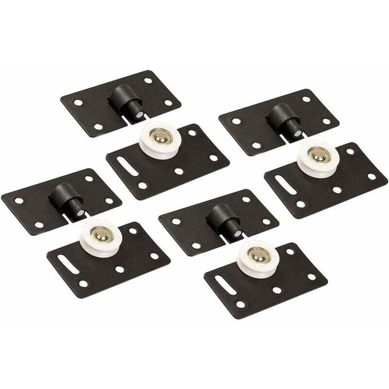 Rouleau De Porte Coulissante, 30 Mm Roue De Roulette En Nylon, Kits Widerstandsfähiges Panneau De Voie De Vitesse De Coureurs De Porte Pour Des Meubles Armoire Penderie (4 Paar)