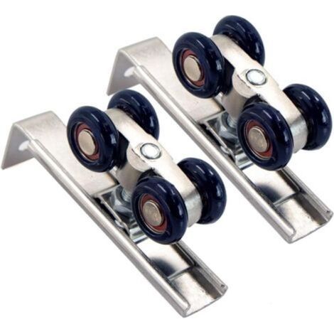 Schiebetür-rollenschrank-riemenscheibe – Schiebetür-hardware, Schiebeprofil Aus Aluminiumlegierung Für Innenräume, Durchgangstüren, Holz, Schiebeglas, 2 Stück