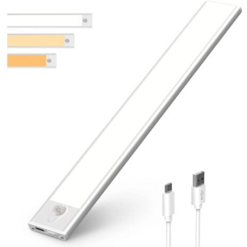 50 Leds Schrankleuchte, Usb Wiederaufladbar, Kabellose Led-schranklampe Mit Bewegungssensor, Led-beleuchtung, Küche, Arbeitszimmer, Nachtlicht, Treppen, Flur, 4000 K
