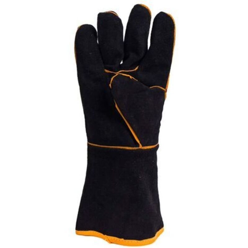 Pr Gants De Soudeur En Cuir,cuir With Coutures En Kevlar,gants Résistants À La Chaleur Et Au Feu,gants Thermiques Pour Cheminée,poêle,four,grill,soudage,barbecue,support À Marmite