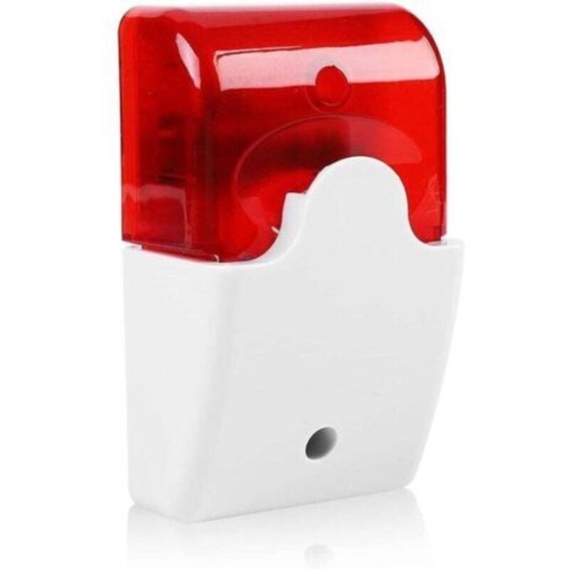Sicherheitslicht, Akustischer Und Optischer Sicherheitsalarm, Stoßfester Roter Akustischer Und Blinkender Alarm, 120-db-sirene Und 150 Blitze Pro Minute (220 V)