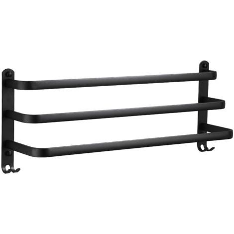 Porte-serviette Wandbild Aluminium 3 Niveaus – Häkel Étanches Pour Salle De Bain Et Kitchen – Installation À Vis Ou Adhésif – 60 Cm