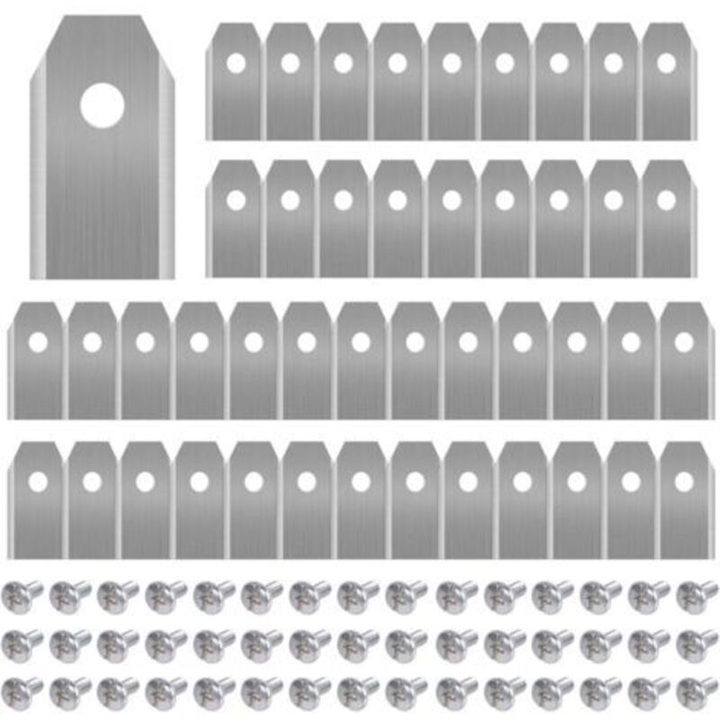 Pr. 45 X Lames De Rechange En Titane, Lames De Tondeuse À Gazon Pour Toutes Les Tondeuses Robotiques Husqvarna Automower, Gardena, Yardforce, Robuste (3 G / 0,75 Mm) Mit Vis