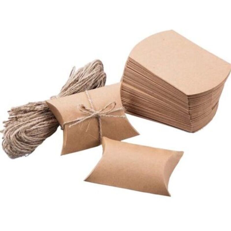 Pr 100 Stück Geschenkboxen 96,5 Cm Kraftpapier-süßigkeitenbox, Vintage-kraftpapierbox Mit 55 Cm Seil, Große Verpackungsbox Für Hochzeiten, Diy-boxen, Weihnachtsgeschenke