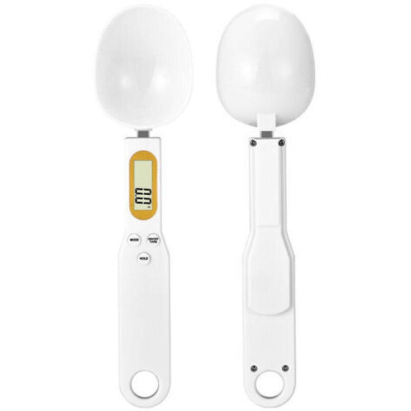 Pr Digitale Löffelwaage Für Küchenlebensmittel, Hochpräzise Kleine Waage Mit Tara-funktion, Wiegen Und Messen, 1,1 Lb/500 G (0,1 G), Milligramm-skala, Weiß