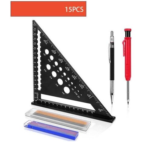 Dreiecksregel Für Die Arbeit Von Holz, Dreiecksregel Für Holzschnitzerei. Carré De En Alliage D'Aluminium. Berichterstatter Für Die Regel Triangulaire En Alliage Of Aluminium De Haute Precision, Tools