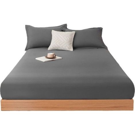 Surmatelas Couvre-lit De Couleur Unie, Einfach Und Bequem, Doppelseitig Für Den Kopf, Mit Anti-poussière-schutz Literie(180cmx220cm)