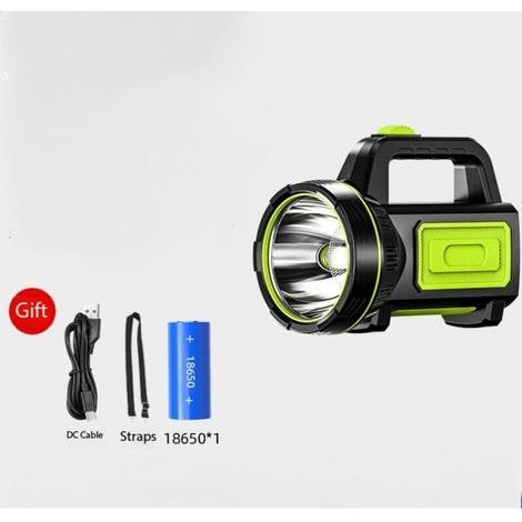 Led-taschenlampe, Wiederaufladbar, Usb, Leistungsstark, Mah, Mit Seitlicher Beleuchtung, Taschenlampe Für Notfallsituationen, Campingjagd (mit Seitlicher Beleuchtung)