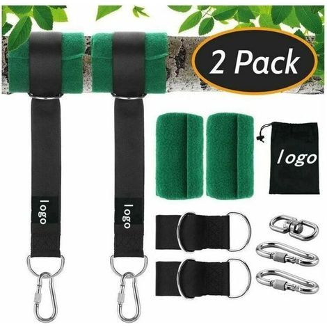 Hamac Ultra Résistant Aux Sangles Lourde Suspension 150cm With D-ring - Deux Crochets Mousquetons - Charge Max 500kg, Cordes D'Attache For Balancoire De