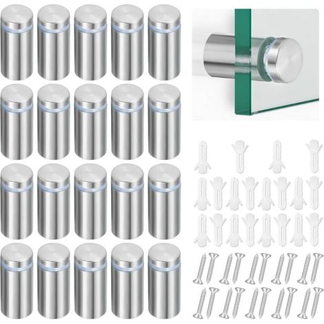 20 Stück Wandgemälde Aus Glas Und Rostfreiem Edelstahl, Zur Unterstützung Der Öffentlichkeitsarbeit, Sicht Der Öffentlichkeitsarbeit, Sichtdekorationen Zur Fixierung Von Spiegeln, Glas, Ylique Affich