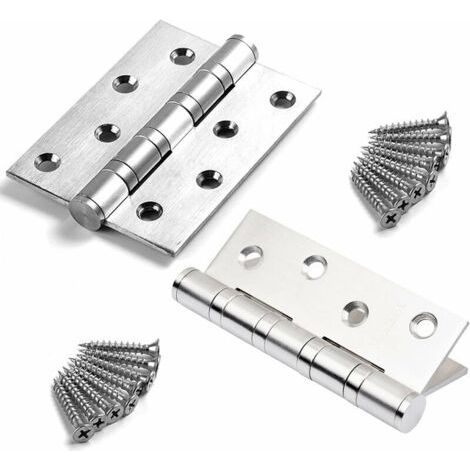 Los 2 Charnières Porte Robustes Inox, Pour Portes Bois/inox, Connecteurs Meubles, Protections Portes/tiroirs Armoires (weiß)