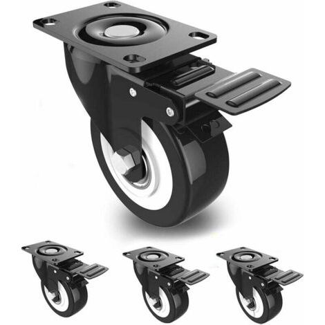 4 Roulettes De 50 Mm Mit Freilauf, 4 Roulettes Pivotantes Für Möbel/transport, Roulettes De Meubles, Roulettes Roulettes,