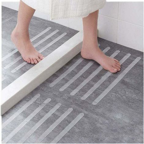 24 Stück Autocollants Antidérapants Autocollants De Douche Bandes De Sécurité Pour Le Bain Bandes Antidérapantes Auto-adhésives Transparentes Autocollants Pour Baignoires Douches (2 X 38 Cm)