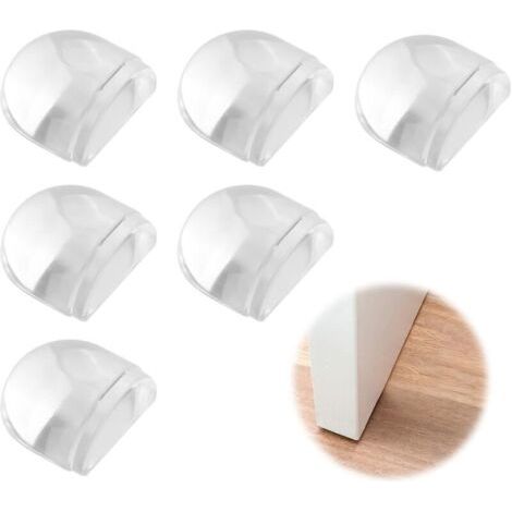 6er-pack Transparenter Türstopper Zum Aufkleben Auf Den Boden, Türstopper Zur Wandmontage, Türstopper Zum Aufkleben, Kein Verwischen, Selbstklebender Türstopper