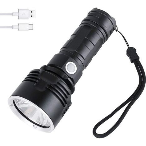 Ultra Puissante Led-taschenlampe Mit 5000 Lumen, Weslite