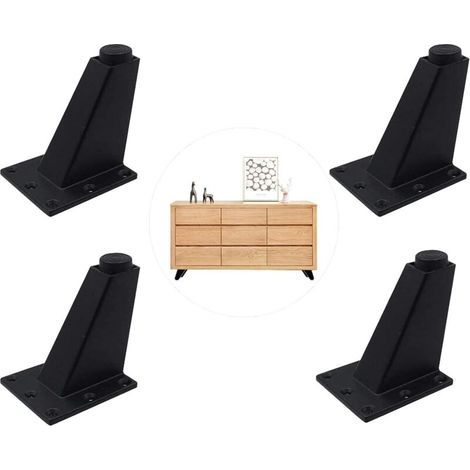 Verstellbare Füße, Möbelbeine, Küchenbeine, Arbeitsplatte, Bar, Tv-schreibtisch, Tischbeine, Möbelfüße Aus Aluminiumlegierung, Für Sofa, Tisch, Schränke, Regale, Einfach Zu Installieren, Schwarz, 4 St