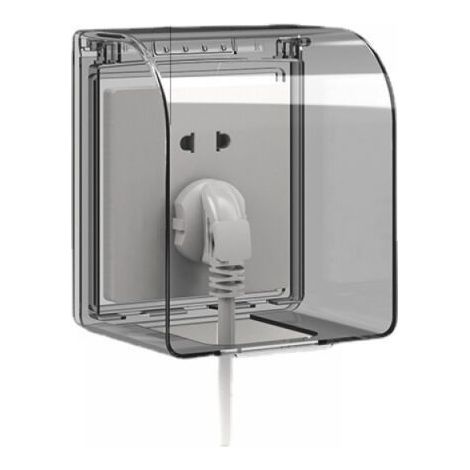 1 Stück Steckdosenabdeckung Kindersicher 86 Modell Universelles Wasserdichtes Steckdosengehäuse 12,2 × 10,8 × 7,3 Cm Wasserdichte Außensteckdosen Für Schalter
