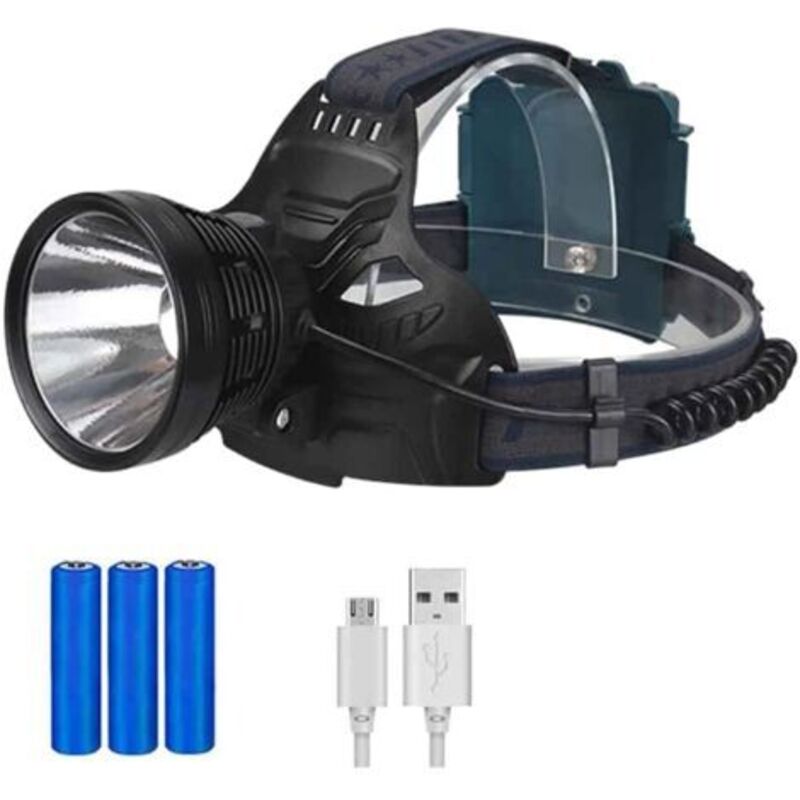 Aufladbare Led-frontlampe Für Erwachsene, Wiederaufladbare Usb-frontlampe Mit Ipx5-schutz Für Camping, Strand Und Jagd