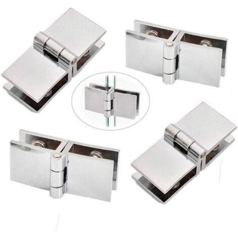 4 Stück 180 Ḟ Glastürscharnier, Glastürscharnier, Glastürscharnier Aus Zinklegierung, Clip-glastür, Einfache Installation Und Langlebig Für Vitrine, Kleiderschrank