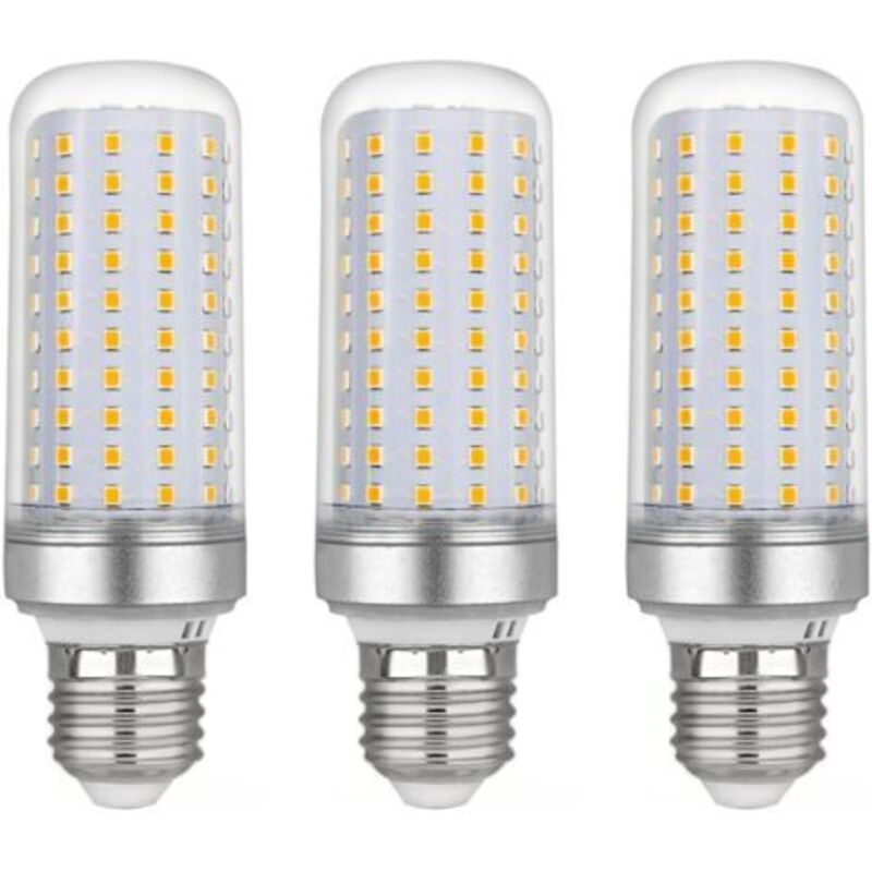 Pr Ampoule Led E27 Mais 20w, Ac220v, 2200lm Blanc Chaud 3000k, Non Dimmbar, 200w Ampoule Halogen Équivalent, Ampoule Maïs Led Pour Lustres, Plafonniers, Lamps De Table Et Lampadaires, Lot De 3