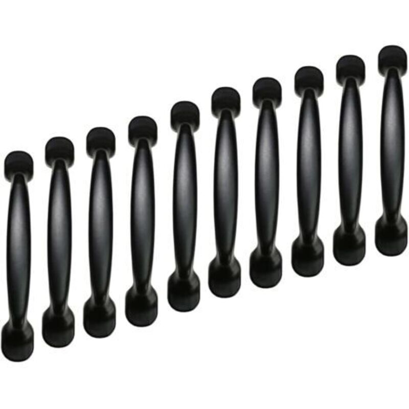 Pr 10 X 96 Mm Schwarze Küchenschrank-türgriffe, Schrank-, Schubladen-, Schlafzimmer-möbelgriffe