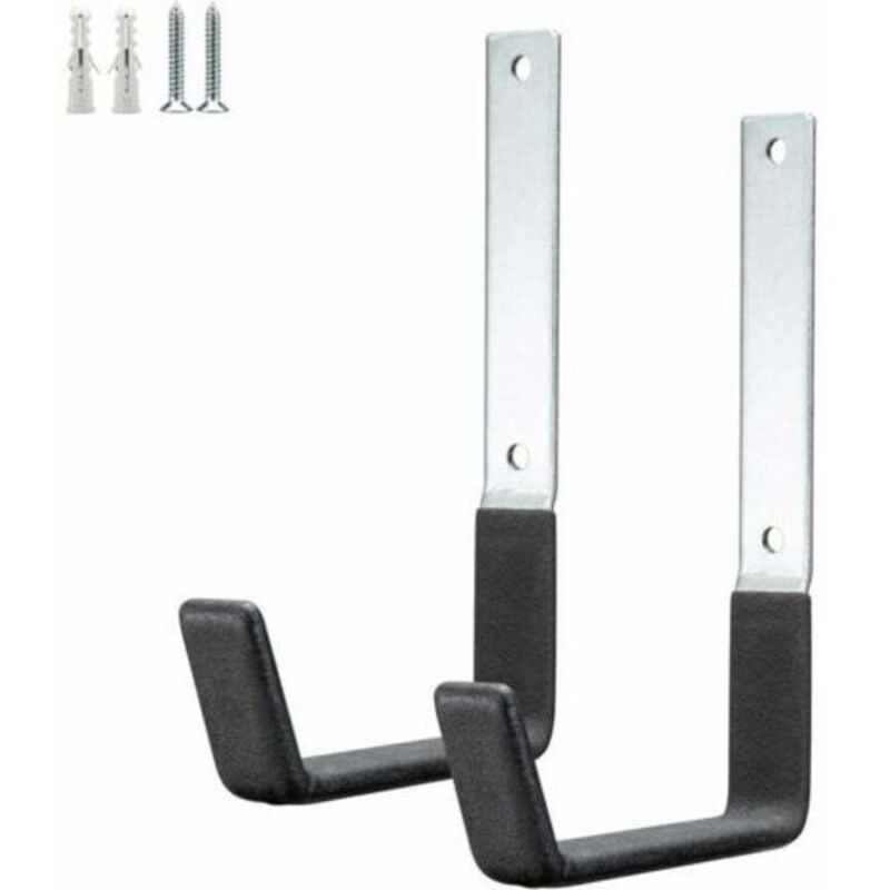 Gebrauchshaken Für Die Garagenwand, Robuste Aufbewahrungshaken, Gartenwerkzeug-organizer, Wandaufbewahrungshaken Aus Stahl (m 12,5 X 19 Cm), Stahlhaken 2er-pack