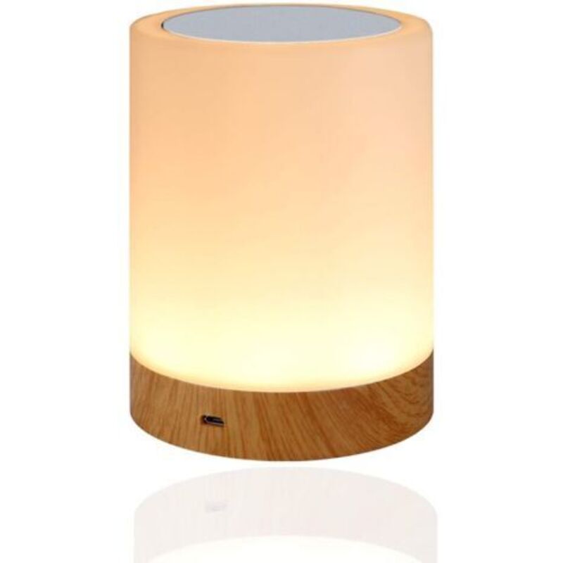 Pr Veilleuse Led, Kinder-chevet-tischlampe Mit Taktiler Steuerung, Wiederaufladbarem Usb-anschluss Und Rgb-farbwechsel, Dimmbare Tischlampe Für Zimmer Und Salon [energieklasse G]