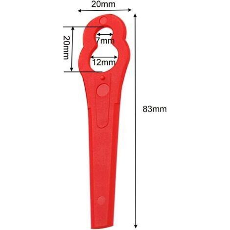 Set Mit 100 Ersatzklingen Aus Kunststoff Für Florabest Lidl Frta 20 A1, Fat 18b3, Frt18a Kantenschneider