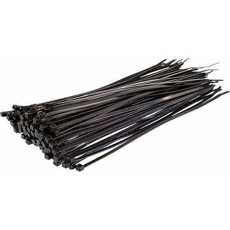 Kragen Und Clip, Nylon-kabelbinder – 300 Mm X 3,6 Mm – Schwarz – Uv-beständiger Kabelbinder – Kabelbinder – Packung Mit 250 Stück