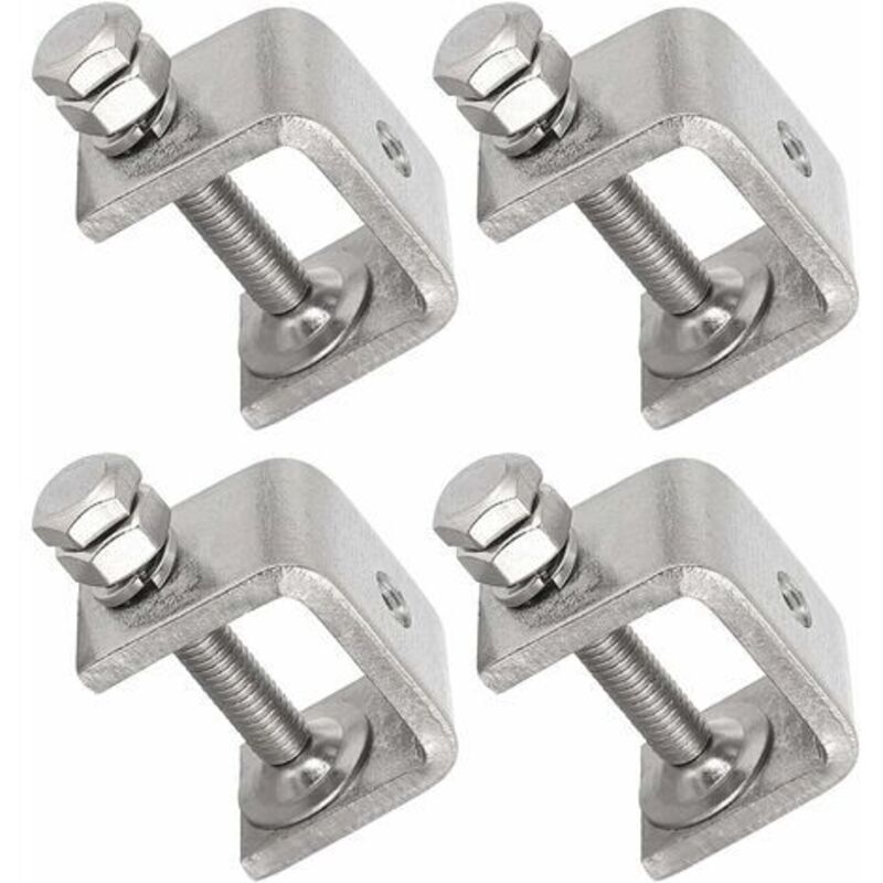 4 Teile Aus Rostfreiem Edelstahl 304 Pinces En Forme De U En Forme De C Étau Pinces À Bois Pinces Robustes En Forme De C Avec Une Large Ouverture De Mâchoire