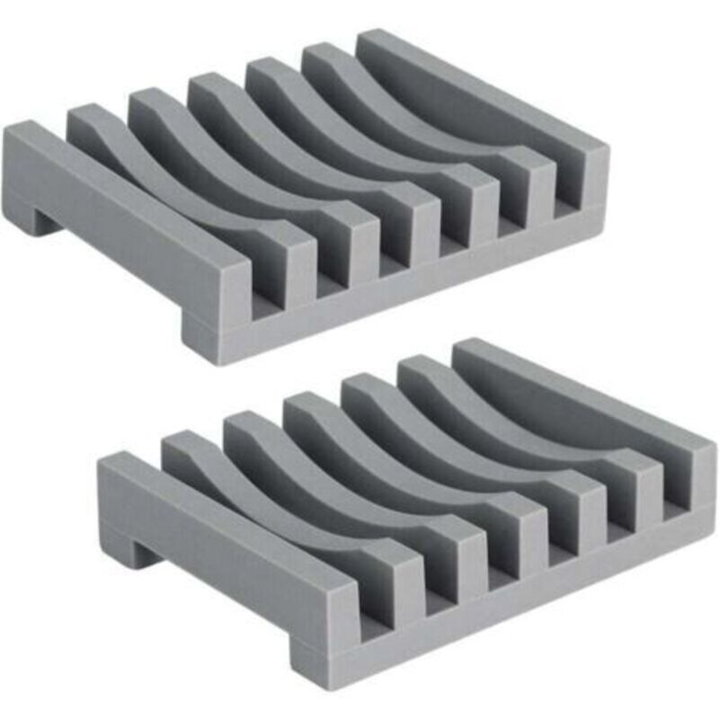 Set Mit 2 Langen, Langlebigen Silikon-seifenschalen Mit Selbstentleerendem Abfluss, Trocknungsdesign, Für Küche, Duschraum