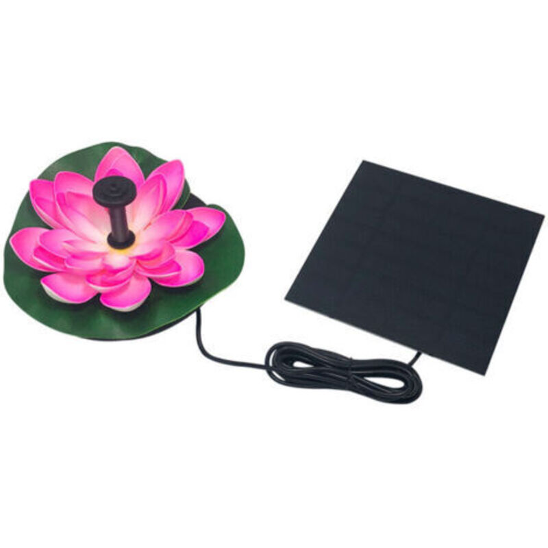 Dekoration Des Gartens Mit Nénuphar Und Lotus In Mousse – Pompe Flottante À Énergie Solaire Pour Fontaine D'Etang, Décor Extérieur De Cour, Jardin Et Piscine