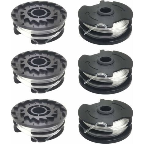 6er-pack Lidl Parkside Ersatz-fadenspulen Für Rasentrimmer – 1,6 Mm Nylon-copolymer – Spiraldesign Für Effizientes Schneiden – 20 Li