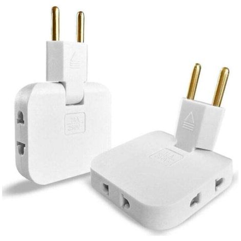 2x Flache Steckdosenleiste Hinter Möbeln Mit 3 Steckdosen. Flache Steckdose Mit , Xu, 180º Drehbarem Anschluss. Mehrfachsteckdose 16a/250v. Extra Flache Steckdosenleiste