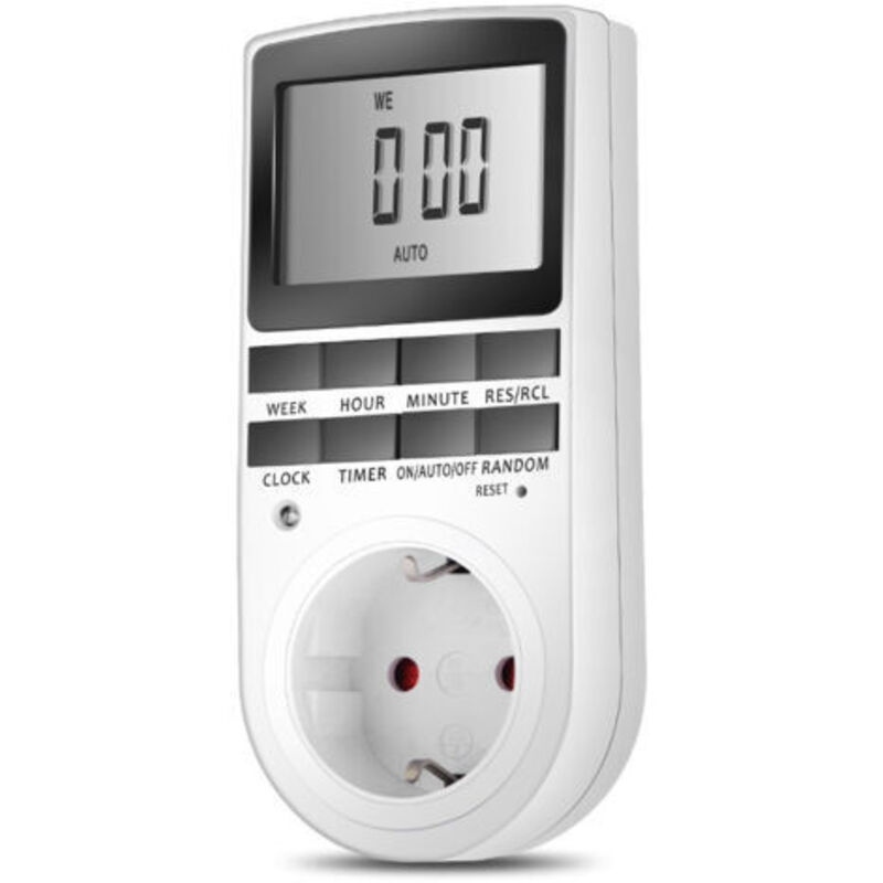 Prize Programmable Digital - Minuterie Numérique Hebdomadaire, Écran Lcd, Économie D'Énergie (1 Pack)