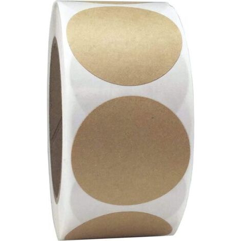 500 Runde Kraftpapier-aufkleber-etiketten, Naturbraune Kraftpapier-aufkleber, Für Ladenbesitzer, Handwerk, Organisation, Glas- Und Einmachetiketten, Etikettierung