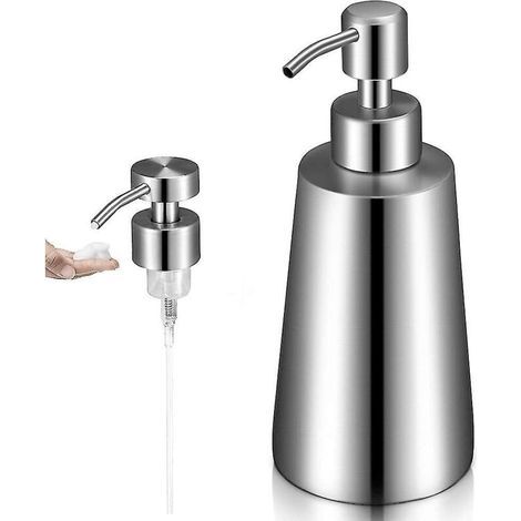 400 Ml Flüssigseifenspender 304 Edelstahl Handdesinfektionsmittel Flasche Badezimmer Küche Handwaschflasche-sunny