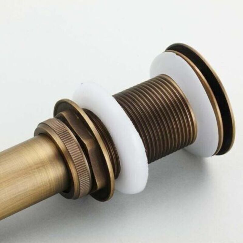 Zvd- Abfluss Und Zubehör Für Waschbecken Und Waschbecken, Pop-up-retro-waschtisch-ablaufstopfen Ohne Überlauf Aus Bronziertem Messing, Universal-waschbecken-ablaufventil, Waschbecken-siphon,