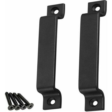 Scheunentürgriff, 2er-set Holztürgriffe Für Tor/schuppen, Küchenschränke, Türgriffe, Schränke, Schubladen Und Schlafzimmermöbel, Schwarz