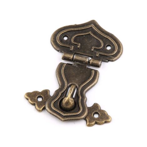 Gu.b/bon Dekorativer Riegel Für Möbel, Schmuckkästchen – Retro-stil – Mit Schloss, Farbe Bronze