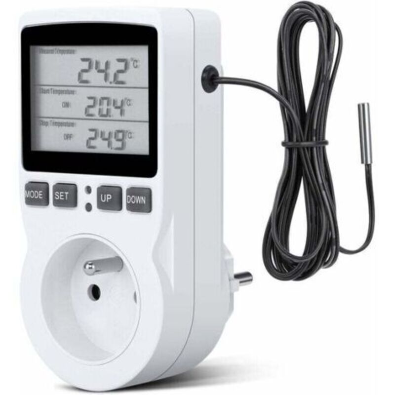 Pr Digitaler Temperaturregler, Heizungs-kühlthermostat-steckdose Lcd-temperaturregler, 200 V-250 V Für Geschlossenen Temperaturregler