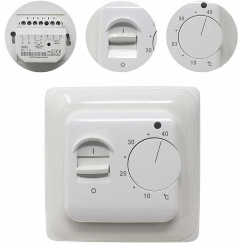 Manueller Raumthermostat Für Elektrische Fußbodenheizung – Temperaturbereich 5℃ Bis 40℃ – 3 M Ntc-außenbodenfühler – Energieklasse A+++