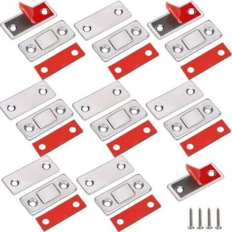 Magnetischer Riegel, 8 Stück, Ultradünn, Schranktür-magnet, Selbstklebender Riegel, Magnet, Möbelverschluss, Starker Magnet Für Schiebetüren, Schubladen, Fenster, Schränke